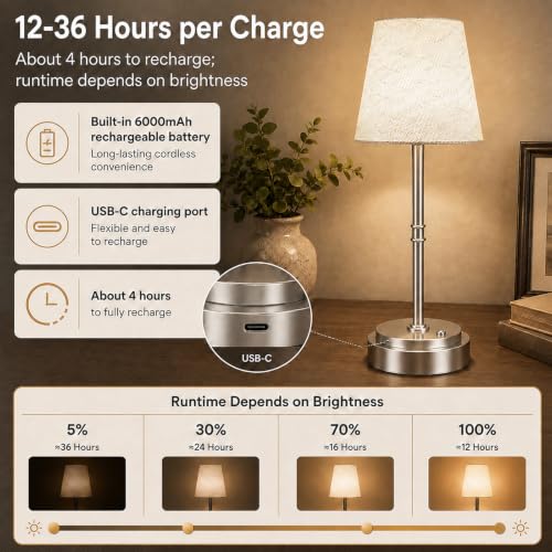 Rechargeable Cordless Table Lamp