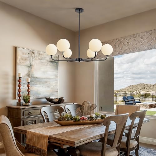 6 Light Mid Century Sputnik Chandelier