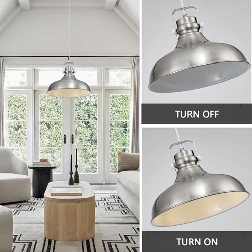 Brushed Nickel Modern Pendant Lights Kitchen Island Fixtures