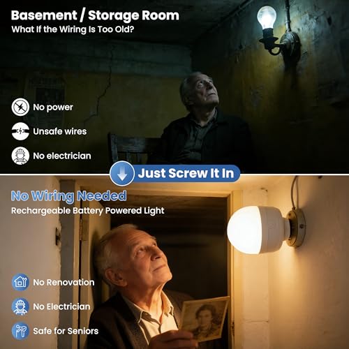 E26 Rechargeable Light Bulbs with Remote