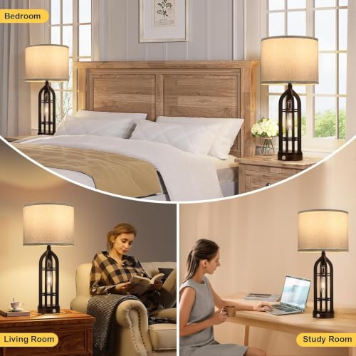 Table Lamps for Living Room (2 Count)