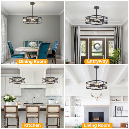 Black Semi Flush Mount Ceiling Lights