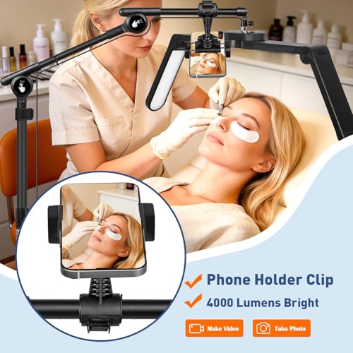 Half Moon Light for Eyelash Extensions Lash Tech Lamp Phone Holder