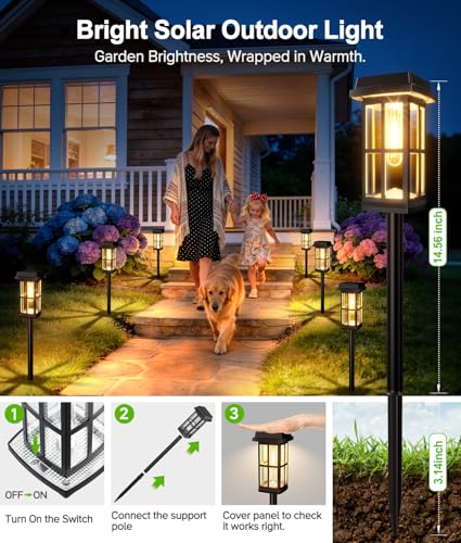 8 Pack Solar Pathway Lights Outdoor (8 Count)
