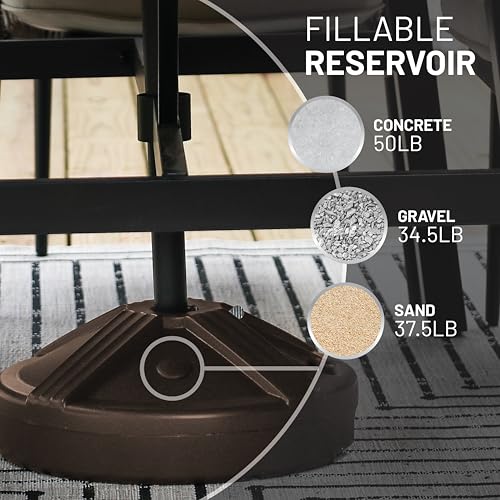 Durable Fillable Umbrella Base Designed to be Used with a Patio Table 3.5 pounds