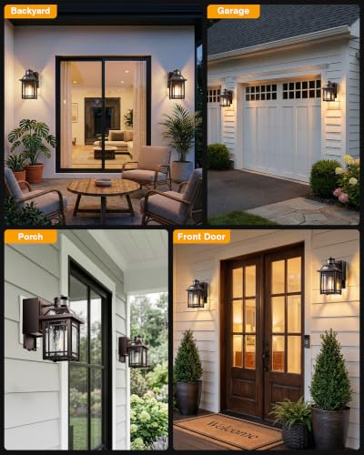 Bronze Exterior Lighting Fixtures with GFCI Outlet (Oil-Rubbed Bronze / Motion Sensor 1-Pack)
