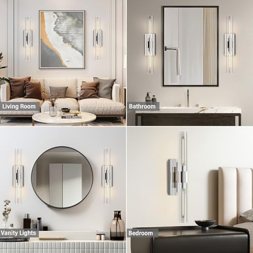 Nickel Wall Sconces Set of Two