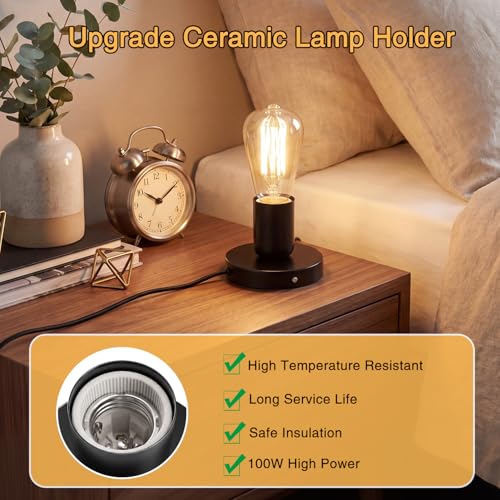 2Pcs Metal Table Lamp Base E26 (2 Count)