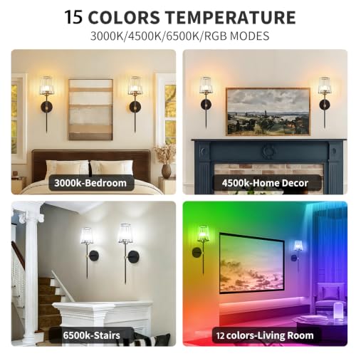 Battery Operated Wall Sconce Set of 2 (2 Count)