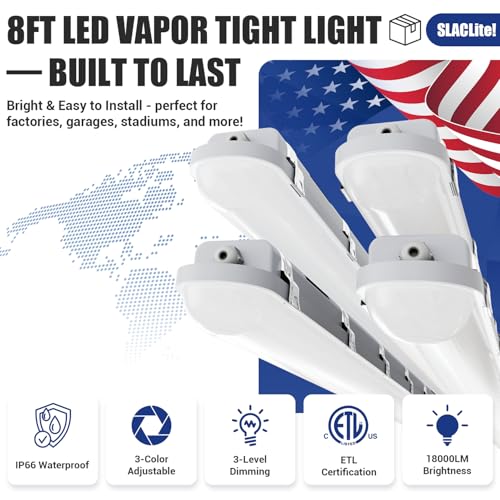 8FT LED Vapor Tight Light 120W (4 Count)
