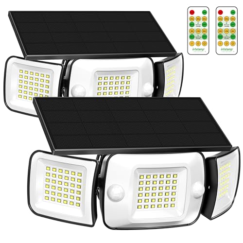 Solar Flood Lights Outdoor Waterproof 1200LM Dual Motion Sensor (2 Count)