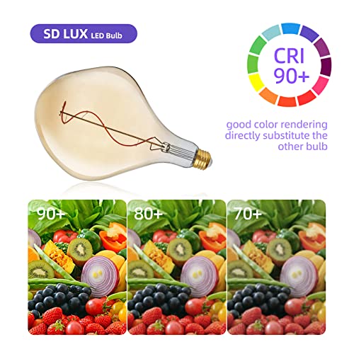 A165 Oversized LED Edison Light Bulb Dimmable 5W 250lm E26 2200K 1PC