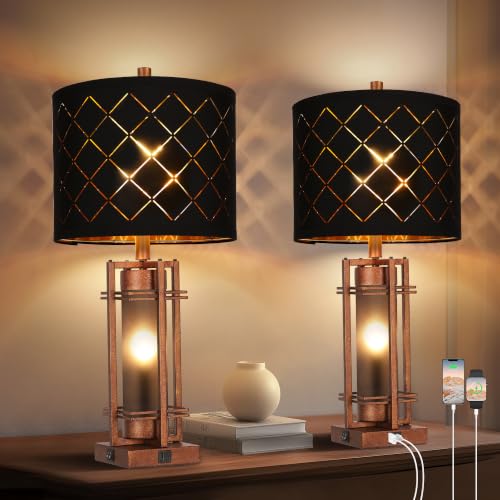 27'' Modern Table Lamp with Nightlight