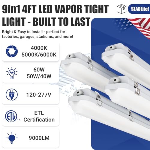 4FT LED Vapor Tight Light 60W (4 Count)