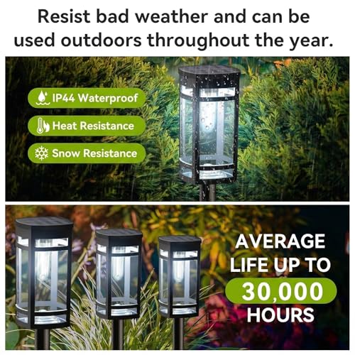 12 Pack Solar Pathway Lights Outdoor Waterproof (12 Count)