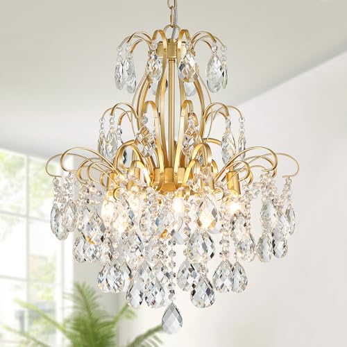 5 Light Crystal Candle Chandelier Pendant Ceiling Modern Lighting Fixture for Bedroom Hallway Bar Kitchen Bathroom