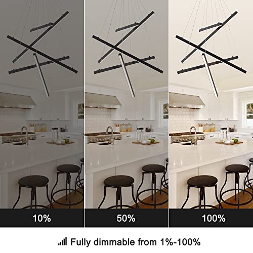 Black LED Modern Pendant Light