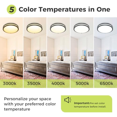 4 Pack Flush Mount Ceiling Light Fixture (4 Count)
