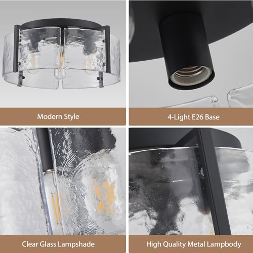 17.3“ Semi Flush Mount Ceiling Light Fixture