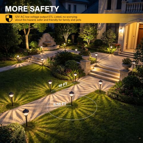 12V Low Voltage Path Lights 2W LED Landscape Lighting Bronze
