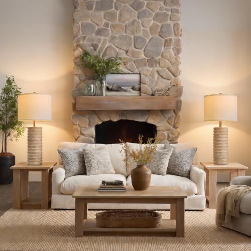 27'' Farmhouse Table Lamps Set of 2 for Living Room (2 Count)