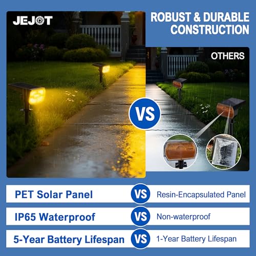 Solar Spot Lights Outdoor Waterproof (6 Count)