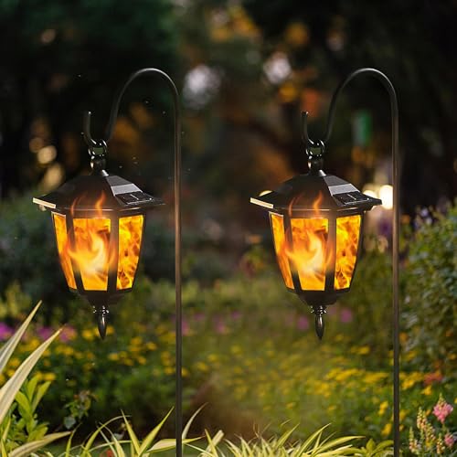 2 Pack Solar Flame Hanging Lights Outdoor (2 Count)