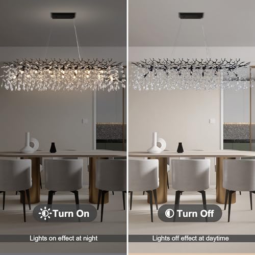60" Rectangular Crystal Chandelier