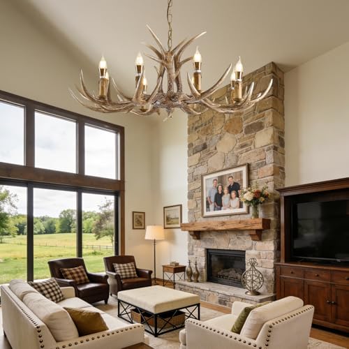 Antlers Chandelier 8 Light