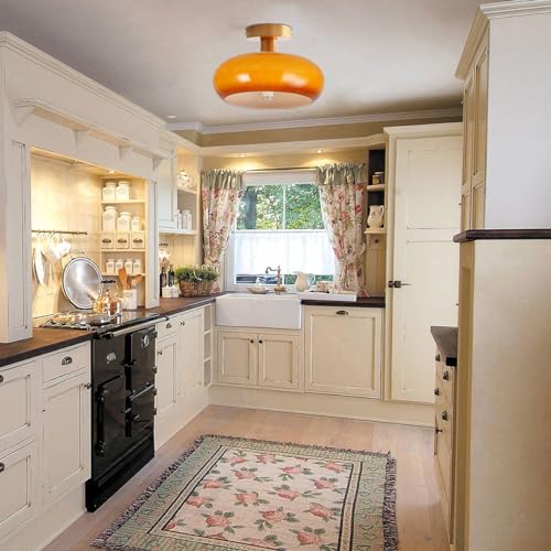 Modern Glass Flush Mount Ceiling Light