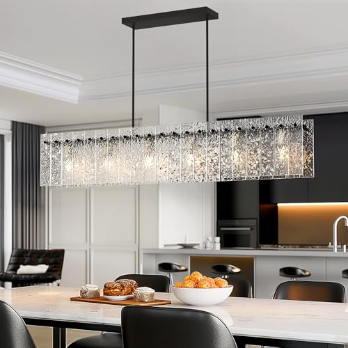 Modern Black Rectangle Chandelier