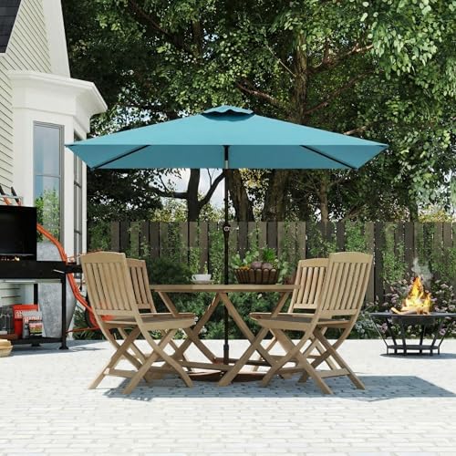 6.5' x 10' Rectangular Patio Umbrella Large Outdoor Market Umbrella w
