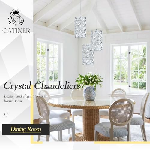 Chrome Crystal Cluster Pendant Light
