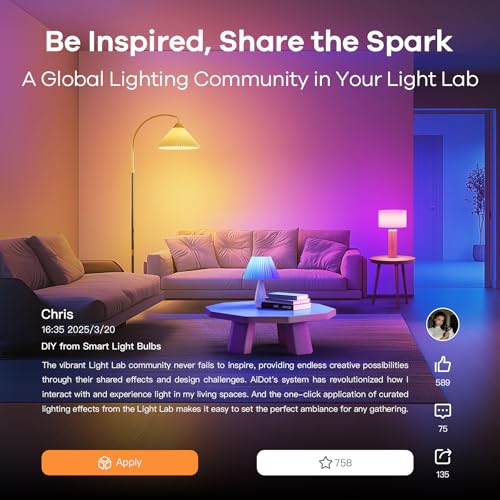 Matter Smart Light Bulb A19 (2 Count)