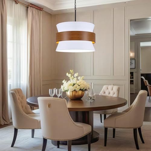 White Drum Farmhouse Chandelier