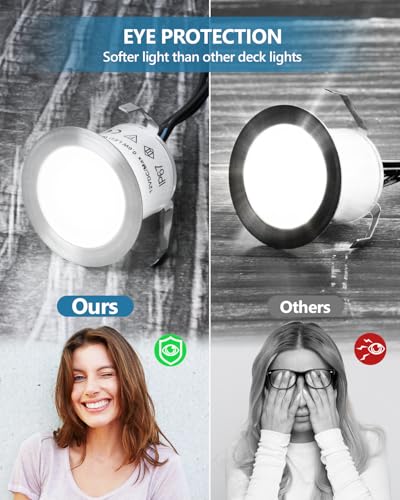 2 Packs Low Voltage Deck Lights White