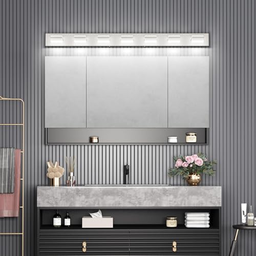 55inch Brushed Nickel Vanity Light for Bathroom 7