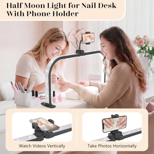 Half Moon Light for Nail Desk