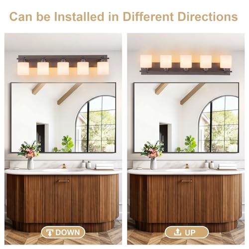 Modern Bathroom Light Fixtures Over Mirror