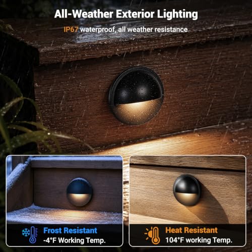 12Pack Low Voltage LED Recessed Deck Lights Kit Outdoor Landscape Lighting (12 Count)