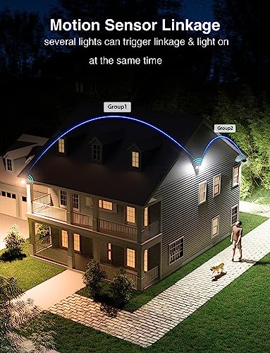100W Smart Outdoor Security Lights with Motion Sensor