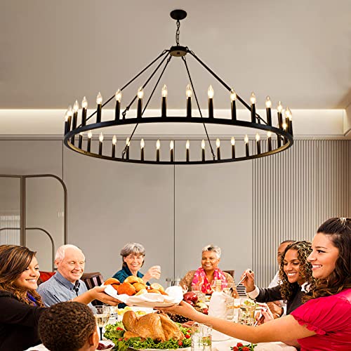 Wagon Wheel Chandelier 36