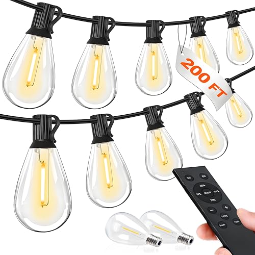 200FT LED Outdoor String Lights with Remote (200 Foot)