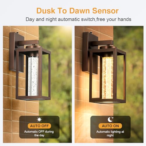 Dusk to Dawn Outdoor Wall Sconce Lantern