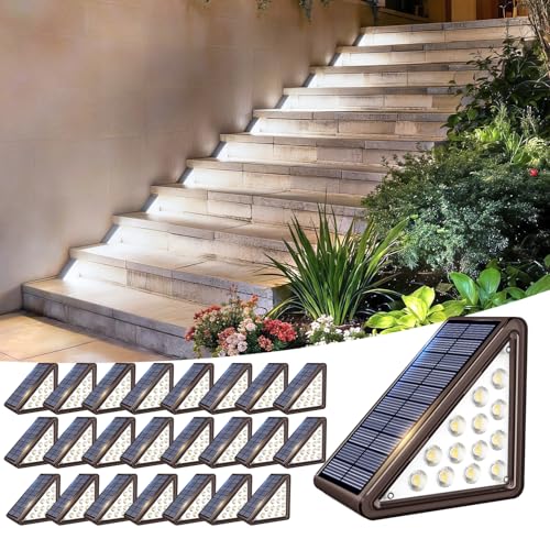 24 Pack Solar Step Lights Outdoor Waterproof (24 Count)