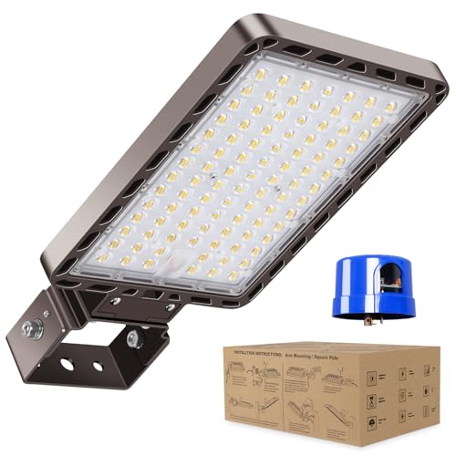 240W LED Parking Lot Light Trunnion Mount Dusk to Dawn Photocell