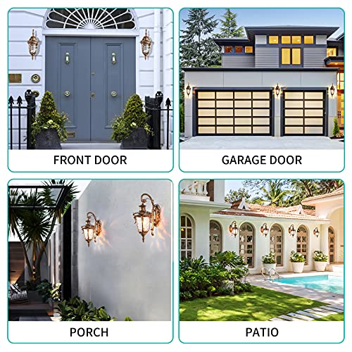 16.93” Outdoor Wall Light Fixture Bronze Exterior Wall Lantern
