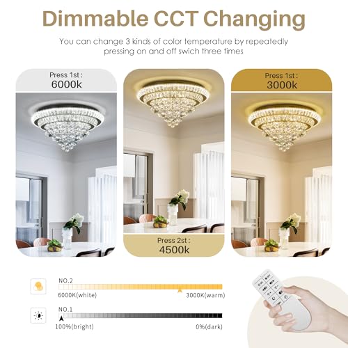 24" Gold Crystal Chandeliers