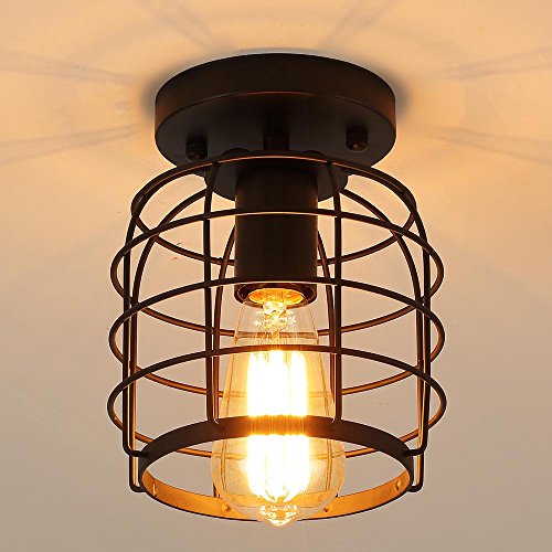 Industrial Vintage Flush Mount Ceiling Light