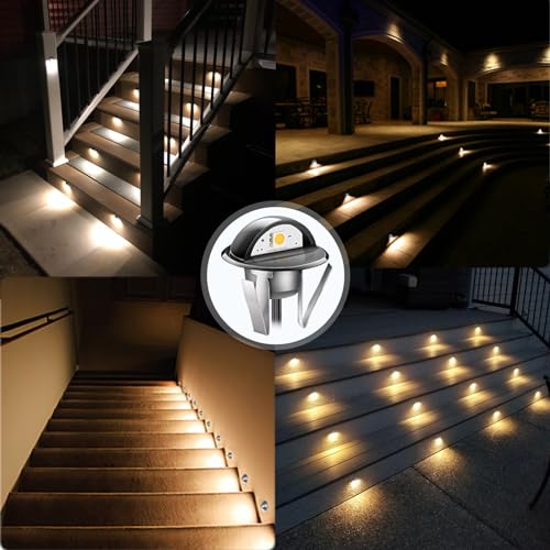 RNEHON Outdoor LED Deck Lights Kit (10 Count)
